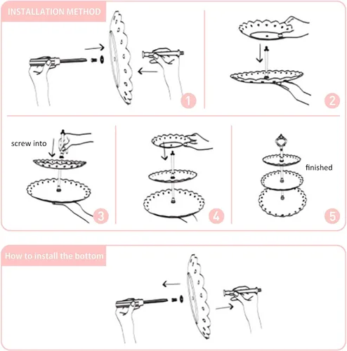 Vista 7 de 3 soportes cuadrados blancos para tartas de 3 niveles, bandeja de servir de 3 niveles, soporte para cupcakes, soporte de postre, decoración de mesa