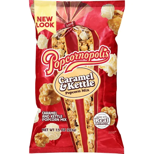 Vista 9 de Bolsa de 9.5 oz de palomitas de maíz con sabor a caramelo de Popcornopolis