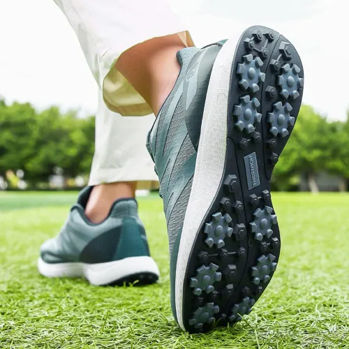 Vista 5 de Zapatos de golf para hombre, zapatos de golf profesionales, transpirables, sin pinchos, zapatos deportivos antideslizantes para caminar