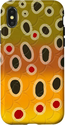 Vista 5 de Marrón trucha patrón pescado arte trucha pesca mosca pesca regalo caso para iPhone 17