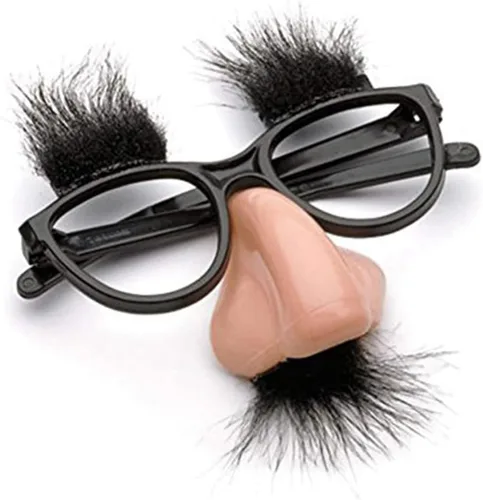 Vista 2 de Jorzer Gafas divertidas de Halloween de plástico con cejas, bigote y nariz, para niños y adultos, recuerdos de fiesta, 12 unidades, 4.72 x 4.33