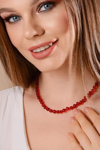 Vista 25 de Amber Necklace for Women - HandMade Baltic Jewelry for Adult - 18 inch - 100% Genuine