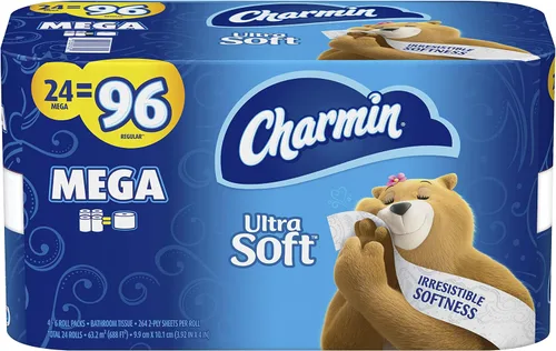Vista 4 de Charmin Papel de baño ultra suave, rollo jumbo, 2 capas, 4.5 "x 4.2", 205 hojas, 30