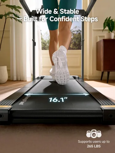 Vista 4 de WALKINGPAD Folding Treadmills for Home, Smart Vertical Fold, LED Display with Adjustable Height Handles