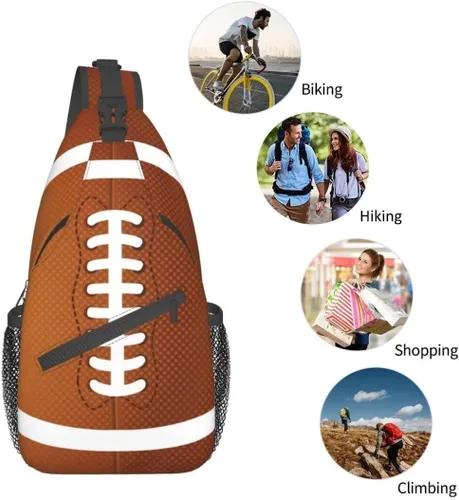 Vista 6 de SURERUIM Bolso bandolera estampado con patrón para mujeres y hombres, mochila cruzada para el hombro, bolsas de pecho, gimnasio, viajes, senderismo