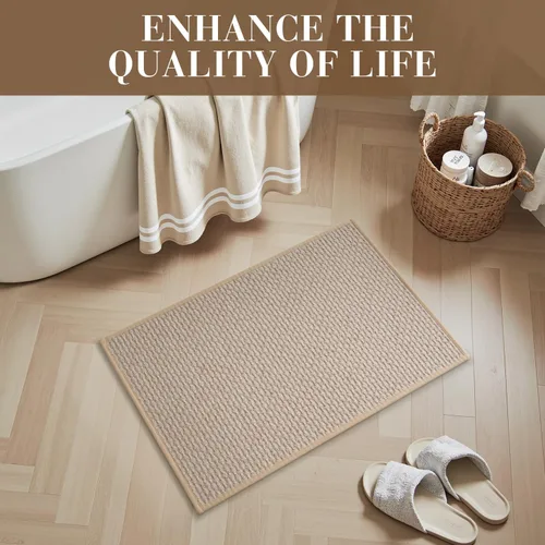 Vista 2 de RESARE Tapete de baño antideslizante, lavable a máquina, súper absorbente, de secado rápido, tapete de baño ultra suave para suelo de baño, 17 x 24