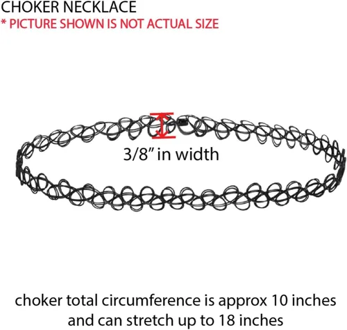 Vista 8 de BodyJ4You 12PC Tattoo Choker Necklace for Women - 90s Choker Necklaces Y2K Fashion Trendy Vintage - Emo Black Choker Rainbow Pink White Purple Neon