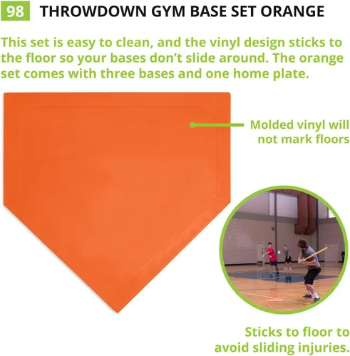 Vista 4 de Champion Sports Throw Down Base Sets – Durable Baseball & Softball Practice Bases for Indoor & Outdoor Training
