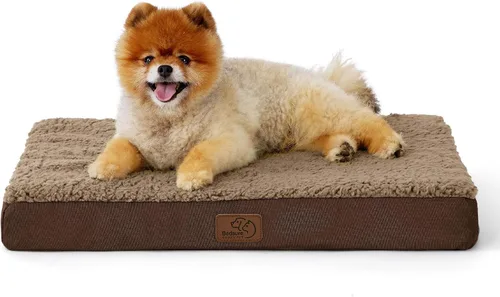 Vista 55 de Bedsure - Cama ortopédica pequeña para perros chicos, impermeable, con funda extraíble lavable, tapete de espuma con forma de huevera para mascotas