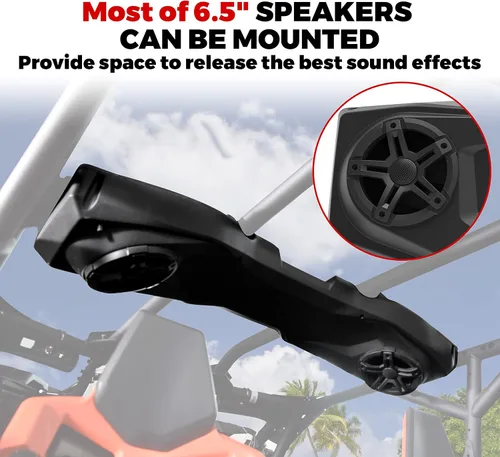 Vista 2 de SAUTVS Paneles de altavoces centrales para Can-Am Maverick X3 MAX, kit de cajas de altavoces superiores para accesorios Can Am Maverick X3 MAX