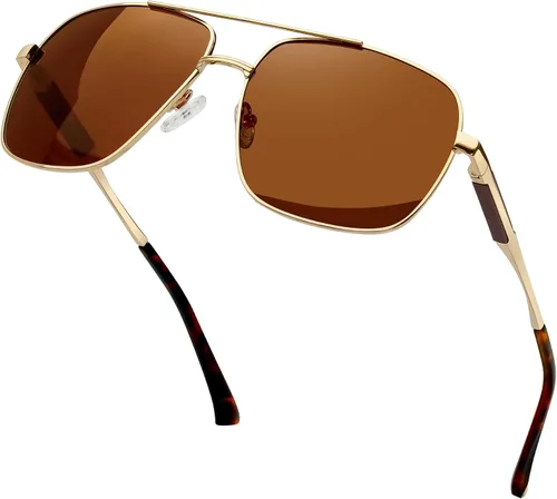 Vista 12 de KANASTAL Aviator Sunglasses Men Women Military Polarized Sunglasses UV400 Negro/Negro