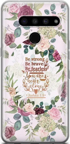 Vista 4 de Mertak Funda transparente compatible con LG Stylo 6 5 4 K61 K51S K41S K30 K20 Q70 Q60 Joshua 1:9 Slim Quote Funda protectora de silicona cristiana