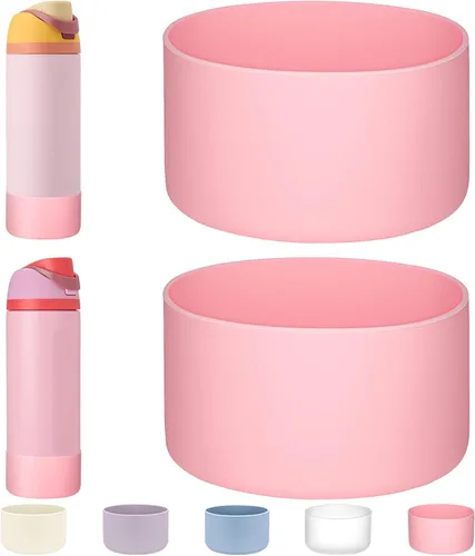 Vista 32 de WK IEASON 2 fundas de silicona para botella de agua Owala, base protectora para botella de agua Owala FreeSip Twist y Flip Flask accesorios para 3D