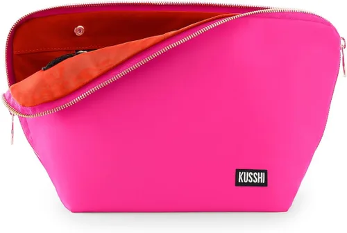 Vista 7 de KUSSHI Bolsa de Maquillaje y Cosméticos Lavable para Viaje, Negro