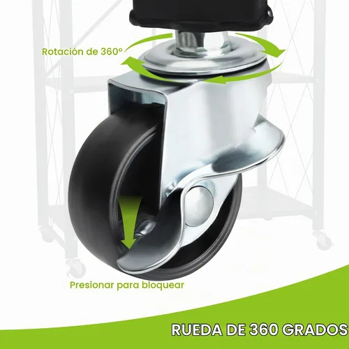Vista 3 de Soporte de metal para plantas, estante plegable de 3 niveles para flores