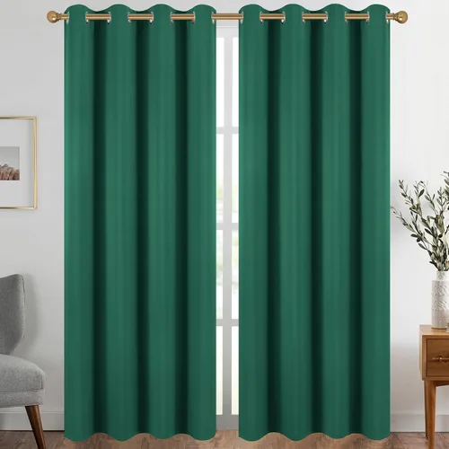 Vista 43 de Diraysid Cortinas opacas beige con ojales para dormitorio, con aislamiento térmico, cortinas de oscurecimiento de habitación, 38 x 54 pulgadas, 2