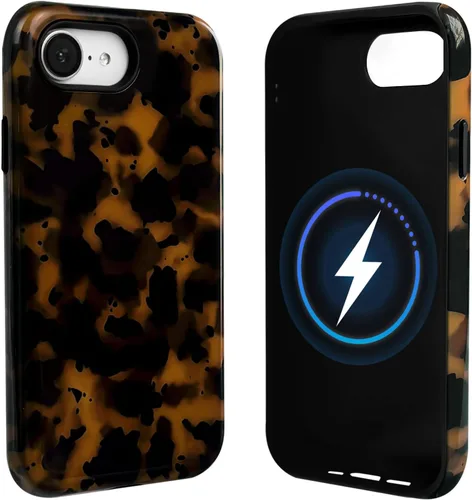 Vista 40 de NITITOP Funda magnética compatible con iPhone 11, compatible con MagSafe lindo diseño estético de leopardo ámbar tortuga para mujeres, hombres