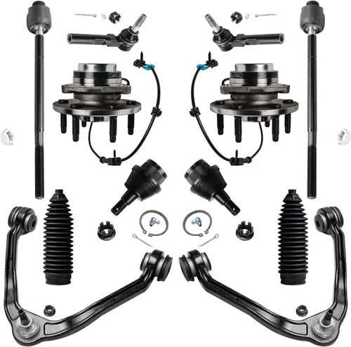 Vista 68 de Detroit Axle - Kit de suspensión delantera 4WD para Nissan Frontier Pathfinder Xterra, 2 cubos de rodamientos de ruedas, 2 brazos de control