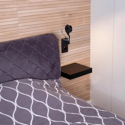 Vista 4 de Marsrut Cargador USB Nest Camera Plug Mount: 360 rótula ajustable de pared de toma de corriente alterna soporte para cámara interior, sin cables ni