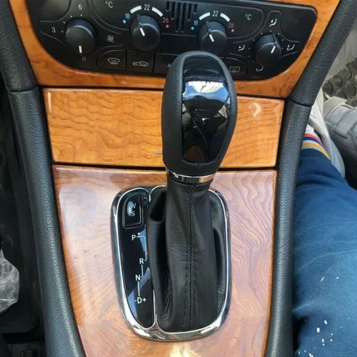 Vista 3 de para Mercedes-Benz W203 W204 Palanca de cambio automática negra con bota de transmisión automática
