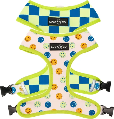 Vista 19 de Lucy & Co. Lindo arnés reversible para perros con cuello halter para caminar, el mejor diseño de arneses para mascotas XS a XL, chaleco acolchado