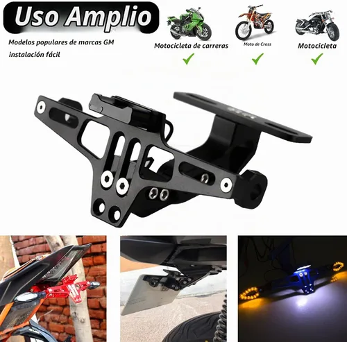 Vista 6 de LKV - Marco universal para placa de matrícula de motocicleta con luz LED