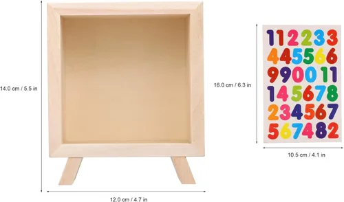 Vista 2 de Alcancía transparente para adultos y niños, alcancía de madera para niñas y niños, colorida hucha para ahorrar dinero, hucha grande irrompible