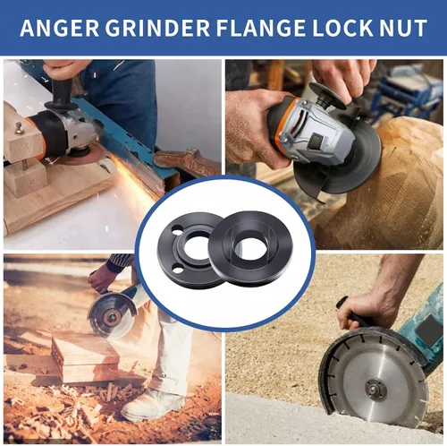 Vista 7 de 7 piezas de kit de llave de tuerca para amoladora angular, llave de tuerca de amoladora angular, 5/8-11 brida de metal con tuerca de bloqueo