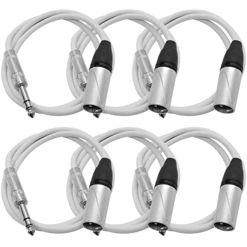 Vista 6 de Seismic Audio SATRXL-M2Black6 - Cable de conexión XLR macho a TRS de 2 pies, color negro