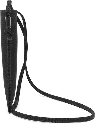 Vista 8 de Bolso cruzado pequeño para mujer, mini bolso cruzado de lona de algodón Negro