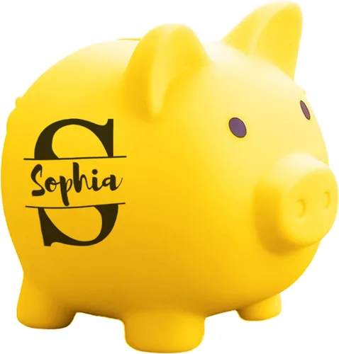 Vista 11 de Alcancía personalizada, banco de dinero con nombre personalizado para niñas y niños, caja de dinero rosa irrompible para cumpleaños, Navidad, baby