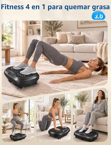 Vista 3 de Placa de vibración de cuerpo entero para drenaje linfático, 990 niveles de Negro