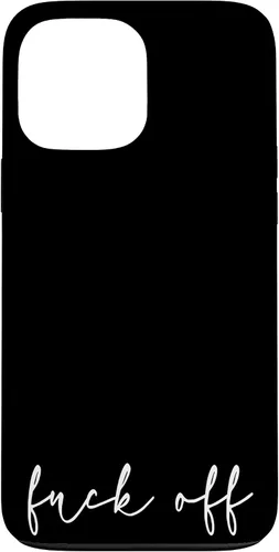 Vista 24 de Fuck Off - Carcasa para iPhone 17, diseño bohemio, con marco dorado, elegante y cursivo