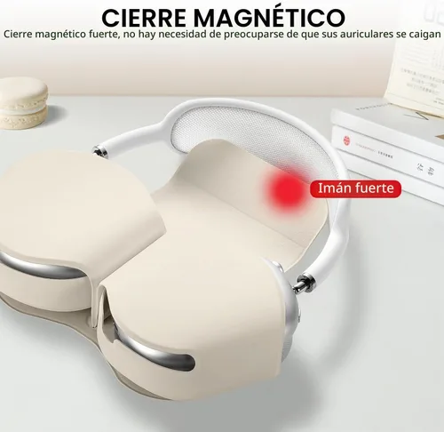 Vista 2 de Maxjoy para Apple Airpods Max Funda inteligente de cubierta, Accesorios de cubierta protectora de cuero PU suave para Airpod Max con modo de sueño