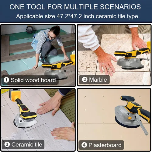 Vista 6 de Herramienta de vibración para azulejos para batería Dewalt de 20V, herramientas manuales para azulejos Max 25000r/Min, herramienta de ventosa