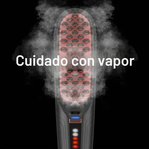 Vista 6 de TOME Cepillo de pelo de vapor, 2 niveles de vapor, 3 calor 360–430°F Negro
