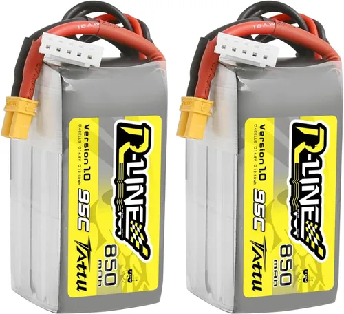 Vista 7 de Tattu Batería Lipo R-Line de 850mAh 4s 95C 14.8V con enchufe XT30