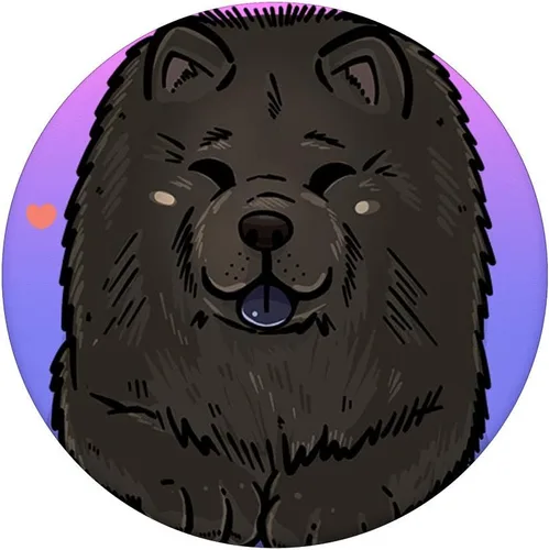 Vista 5 de PopSockets - Agarre y soporte para teléfonos y tabletas, diseño de cachorro, color negro, Negro