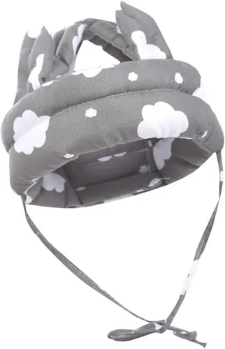 Vista 8 de Casco de seguridad para bebé, protección para la cabeza, de algodón, transpirable, ajustable, sin golpes, protector de cabeza para caminar y gatear
