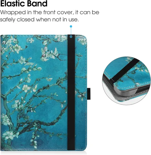 Vista 3 de HGWALP Funda universal para lectores electrónicos de 6-6.8-7 pulgadas, funda Paperwhite con correa de mano compatible con todos los libros