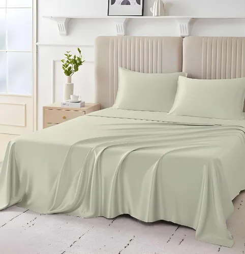 Vista 11 de Giza Sheets Twin – Sábanas de 100% algodón egipcio Giza – Sábanas para colchón de hasta 18 pulgadas de profundidad – 4 piezas de sábanas de algodón