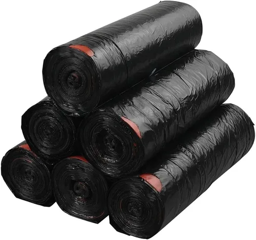 Vista 9 de Begale Bolsas de basura con cordón de 6 galones, bolsas de basura negras con cordón pequeño, 115 bolsas de basura sin desgarro No-Tear Trash Bags