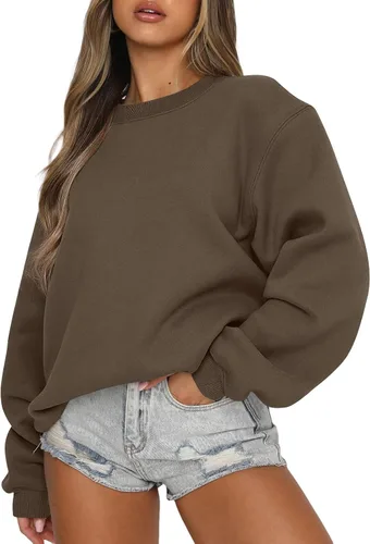 Vista 96 de EFAN Sudaderas de gran tamaño con cuello redondo Y2K para mujer, sudaderas con capucha para otoño, moda 2025, ropa para adolescentes y niñas, lindo