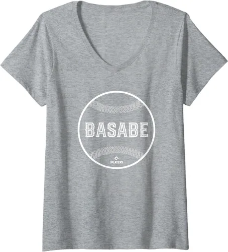 Vista 6 de Womens Baseball Line Gameday Osleivis Basabe Prospect Baseball Fan V-Neck T-Shirt