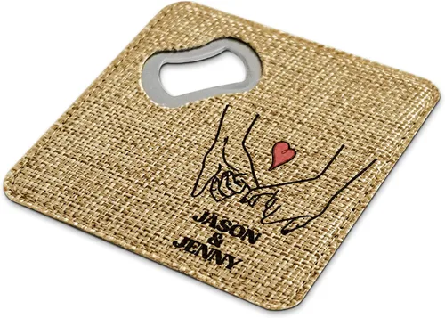 Vista 39 de Smile Art Design Juego de 6 posavasos de arpillera con base, material textil redondo de arpillera en blanco, regalos personalizados, decoración