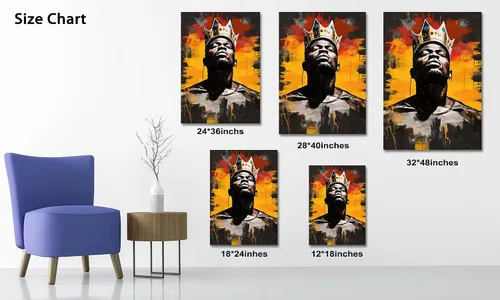 Vista 176 de Arte de pared afroamericano, decoración de rey y reina bailarín negro para sala de estar, arte de pareja de amor negro para dormitorio, lienzo