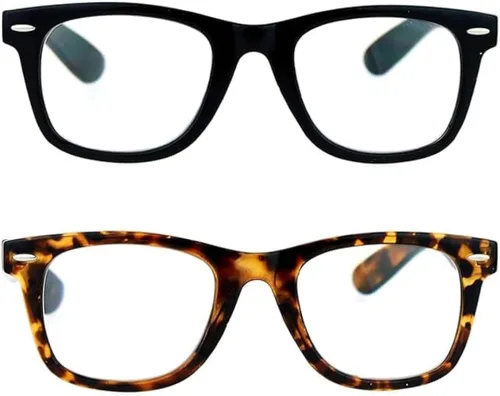 Vista 6 de SA106 Gafas de lectura progresivas retro con borde de cuerno multi 3 Focus