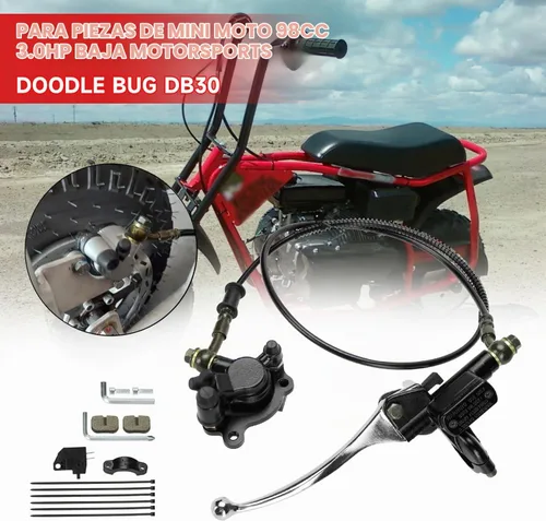 Vista 8 de GREHUA Kit de Frenos Hidráulicos Mejorado para Mini Moto Compatible con Baja Doodle Bug DB30 Blitz Racer Dirt Bug Predator 79cc 97cc 2.8hp Piezas