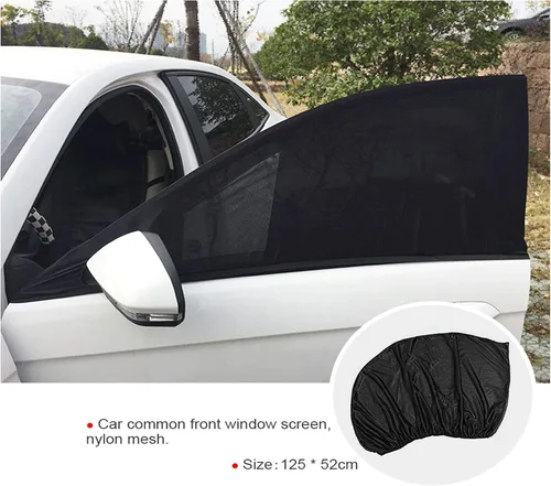 Vista 3 de Parasol universal para ventana lateral de automóvil, 2 piezas para ventana delantera de automóvil (49 x 20)