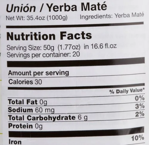 Vista 4 de Union Yerba Mate Con Palo (Suave) 1kg / 2.2lb 4 Pack